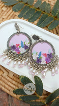 Clayful Lavender Noor Jhumkas