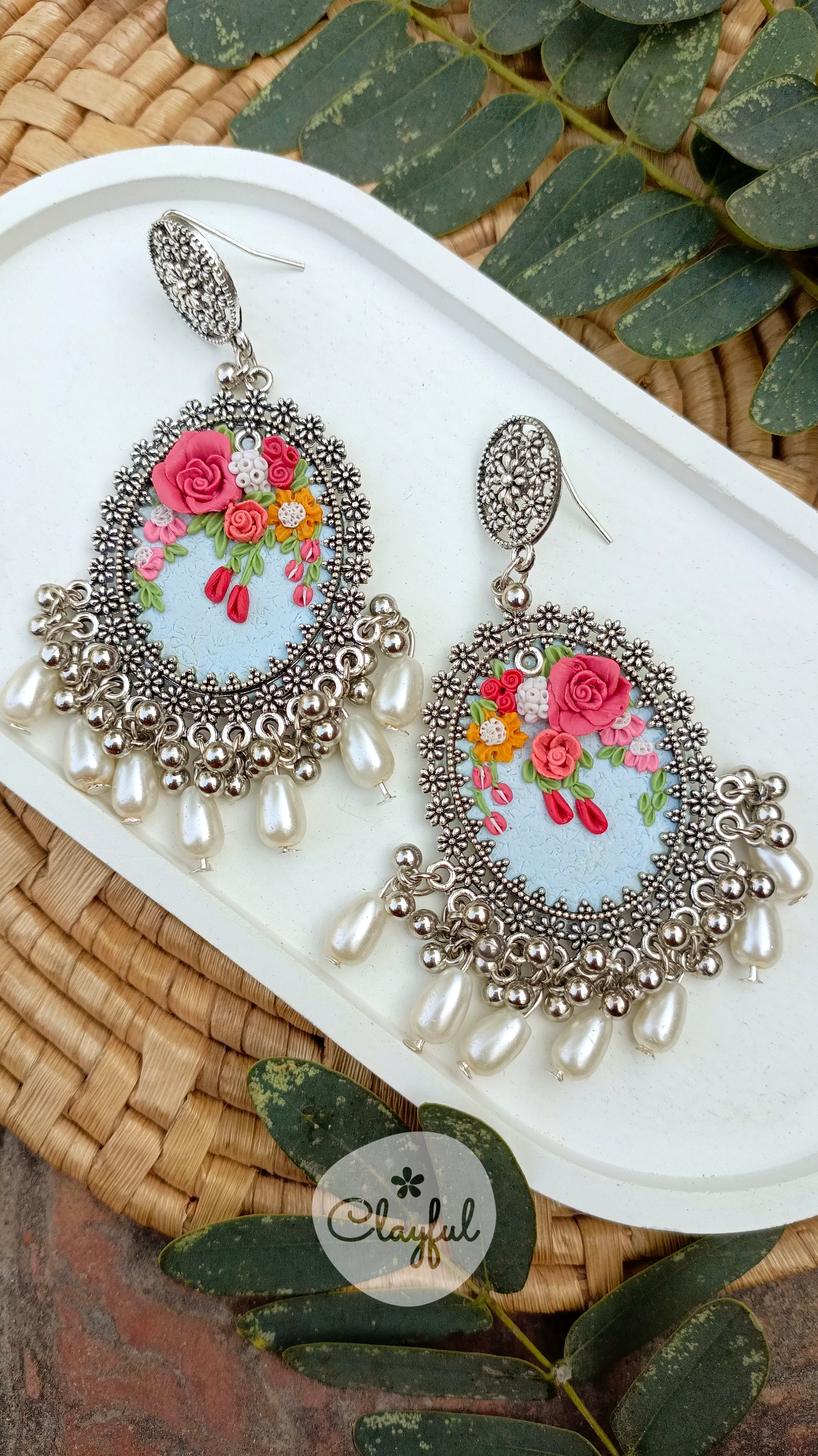 Clayful Noor-e-Gul Jhumkas