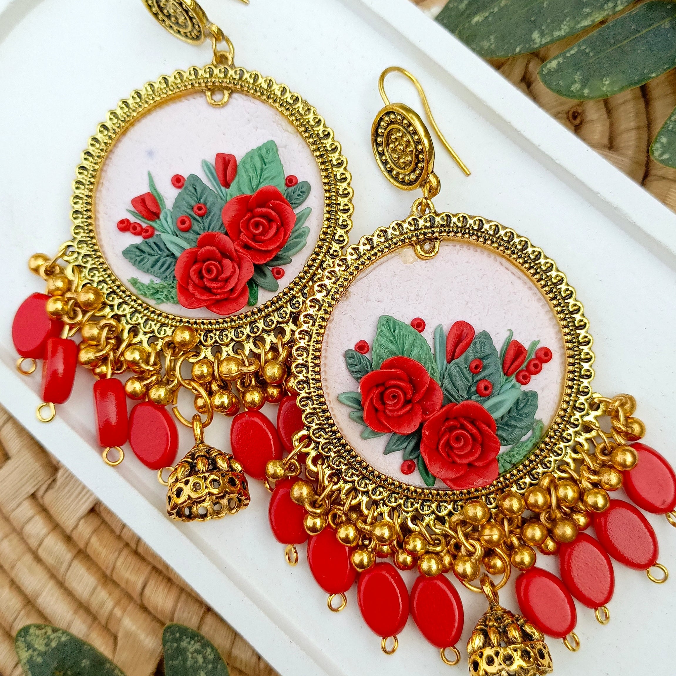 Clayful Gulnaar Jhumkas