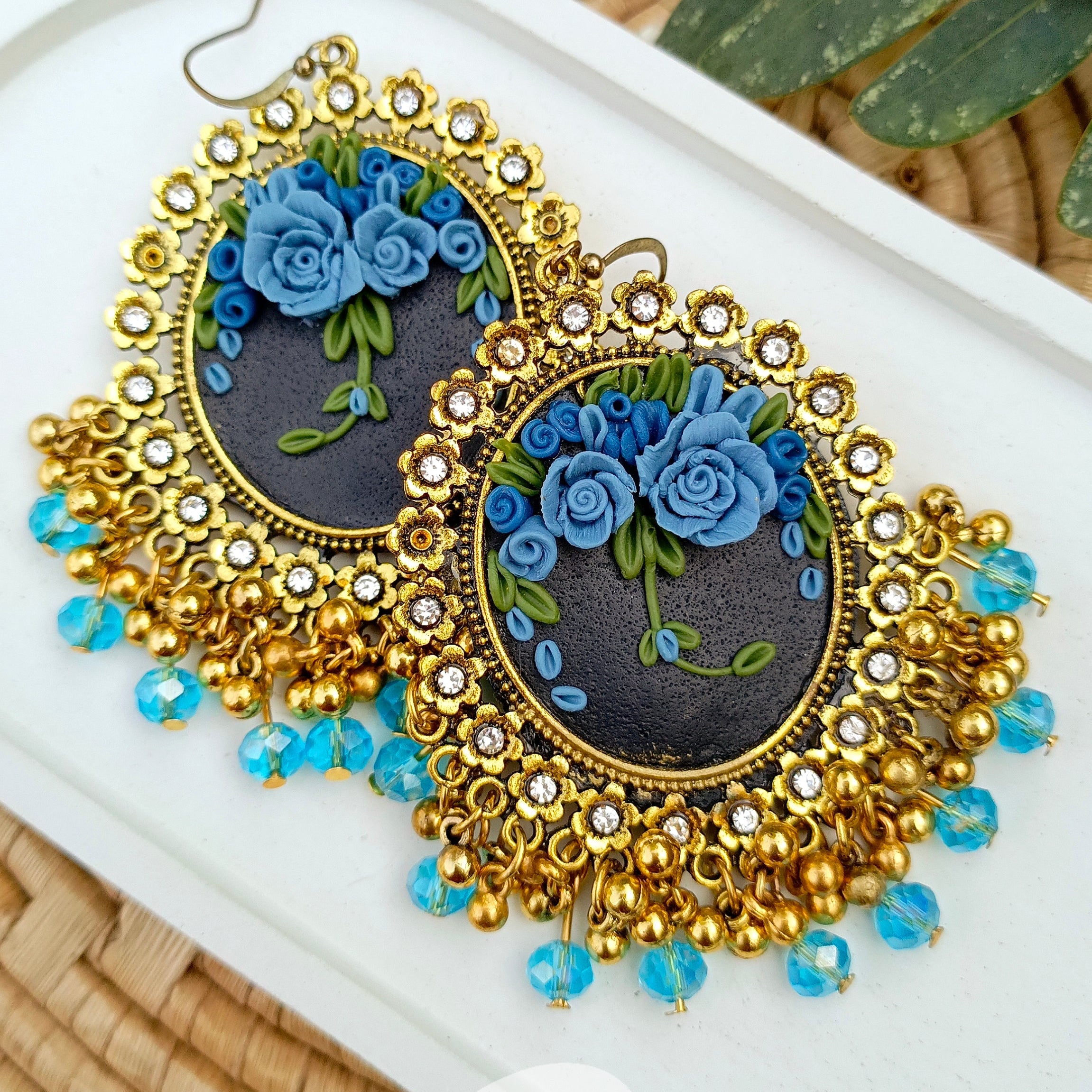 Clayful Neel Zara Jhumkas