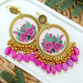 Clayful Gulabi Noor Jhumkas