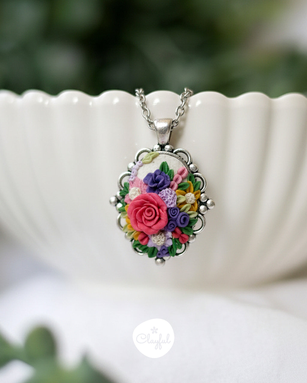 Clayful Secret Garden Bloom Pendant
