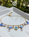 Azure Bloom Charm Necklace