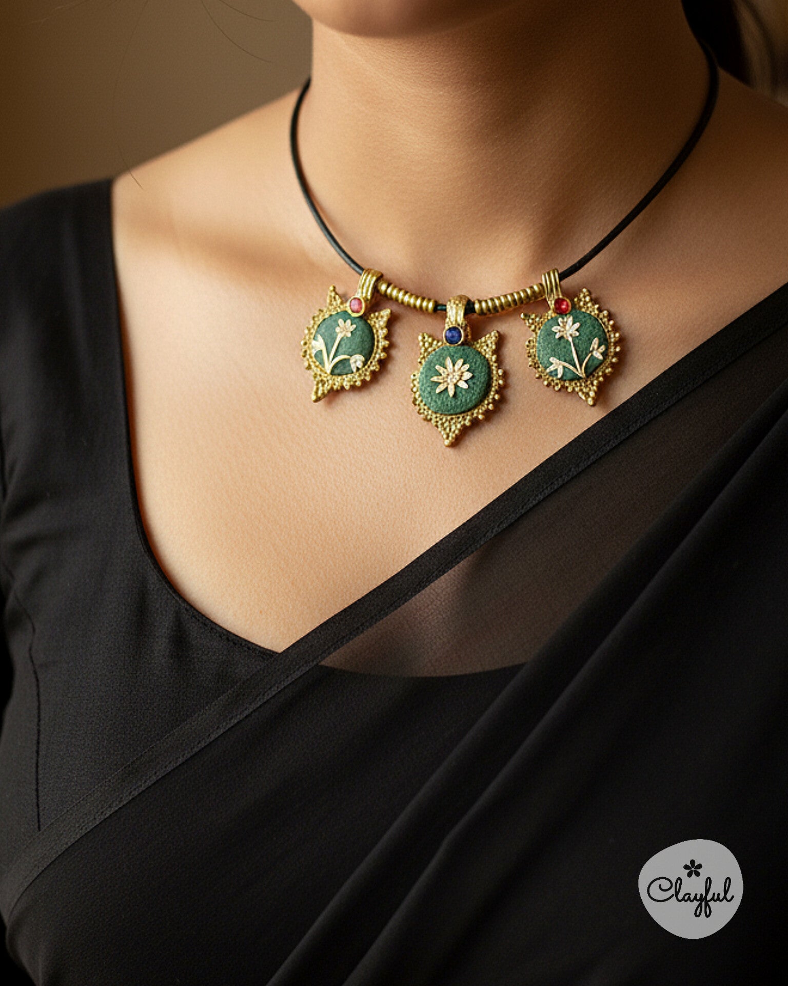Midnight Bloom Statement Necklace