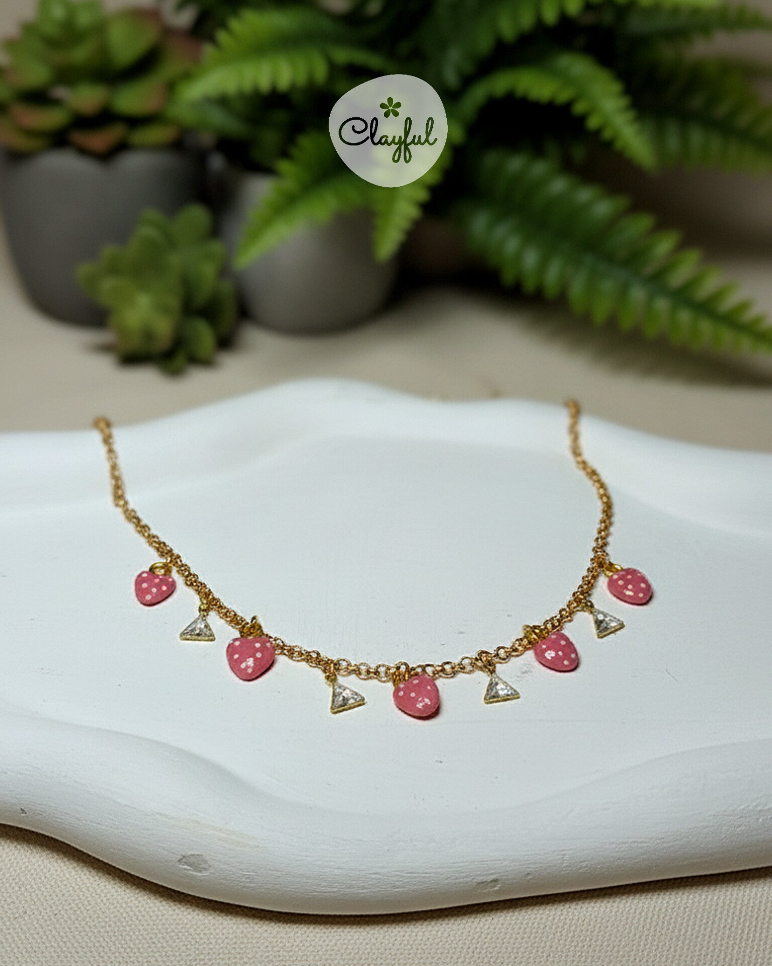 Strawberry Kiss Charm Choker