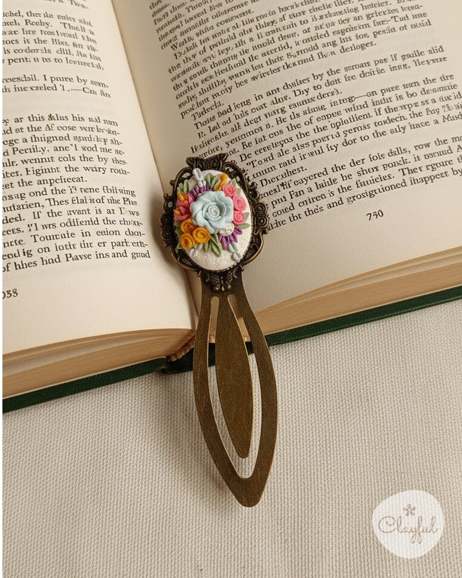Pastel Blossom Handmade Floral Bookmark