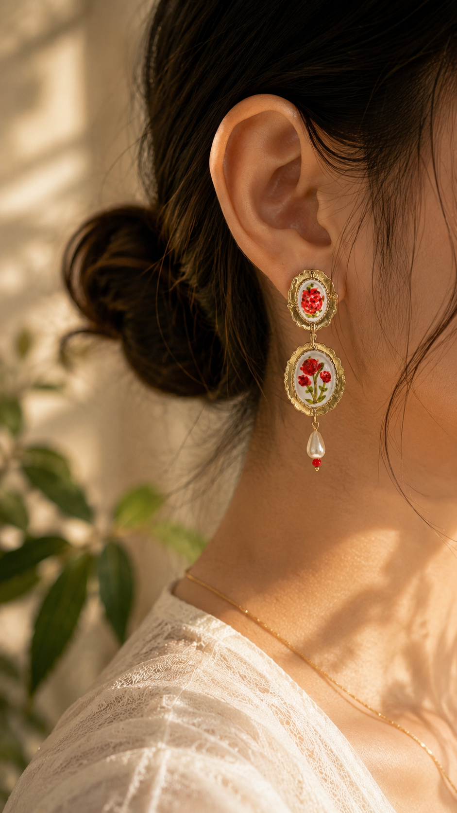 Hand Painted Polymer Clay Earrings