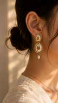Hand painted Polymer Clay Earrings
