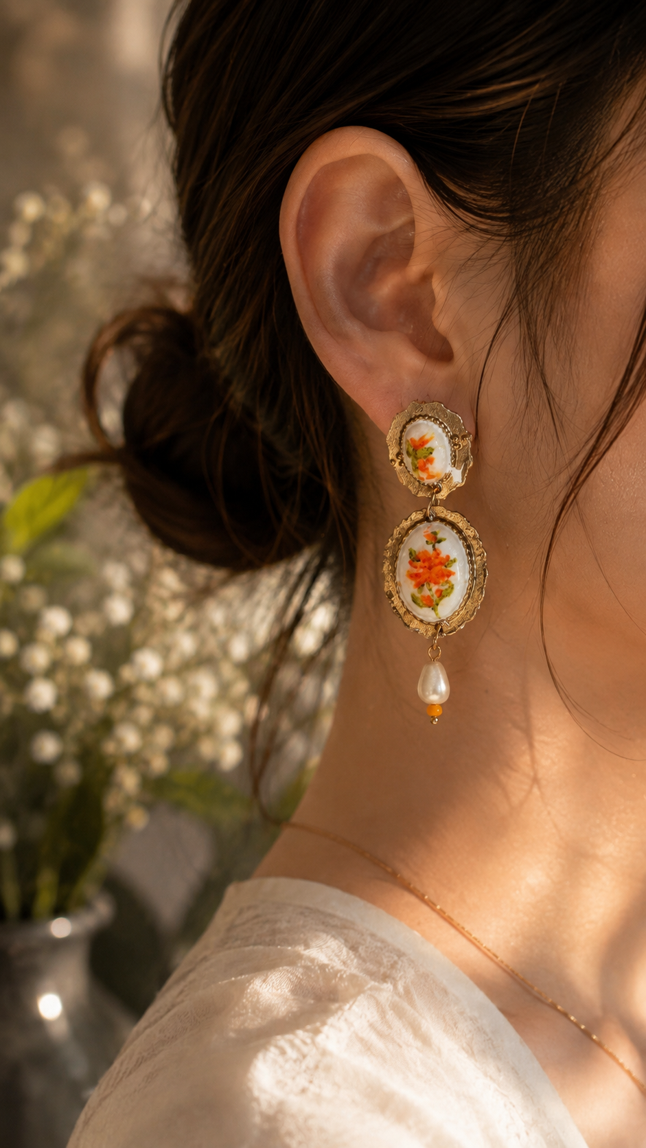 Hand Painted Polymer Clay Earrings