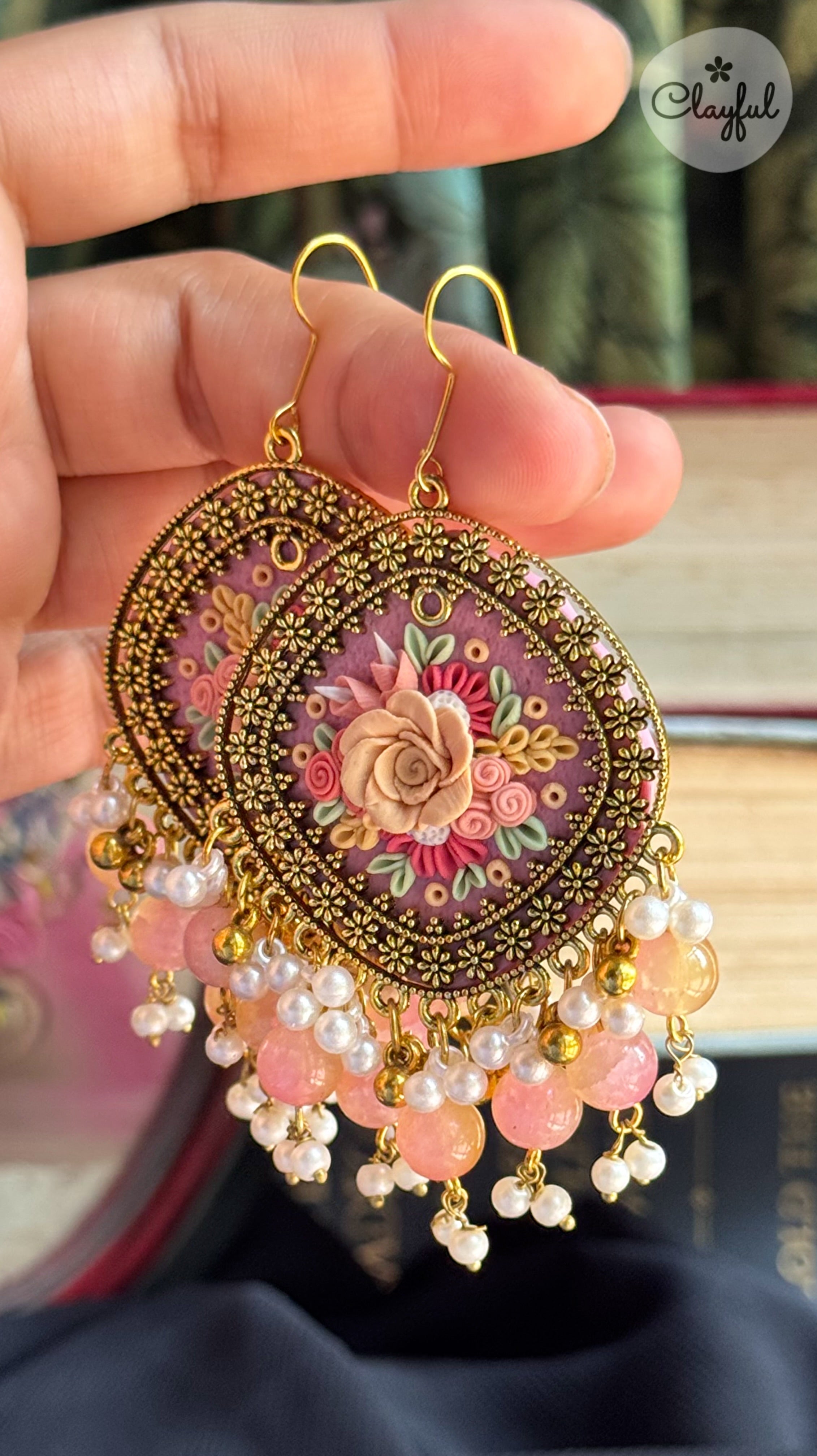 Powder Pink Jhumkay