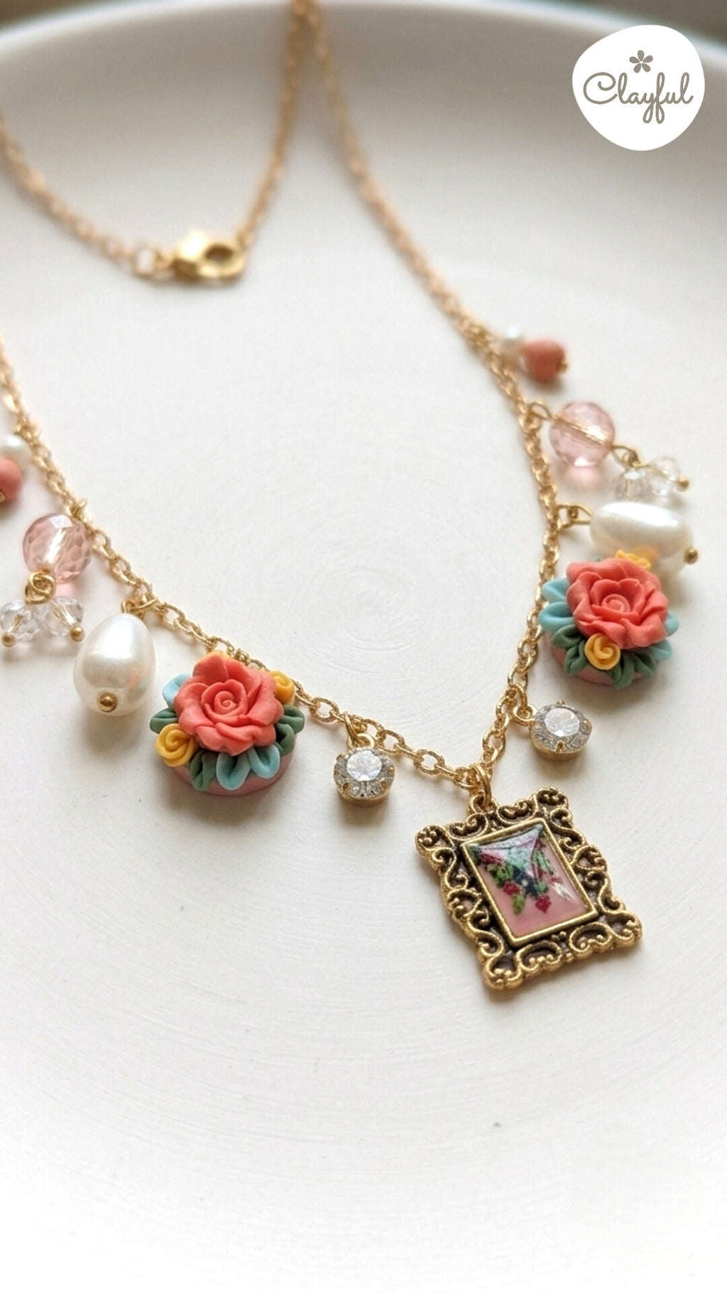Peachy charm Necklace