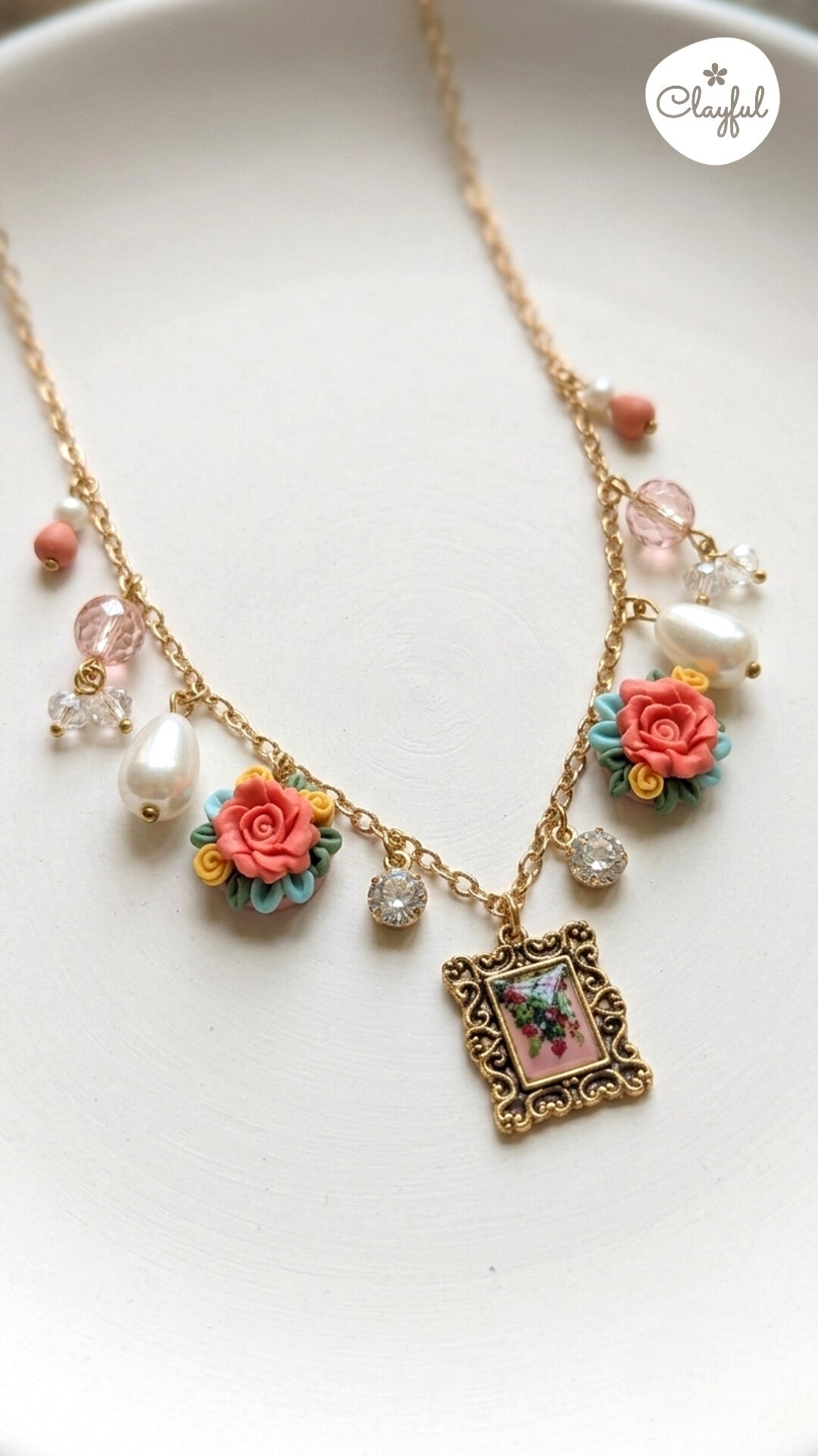 Peachy charm Necklace