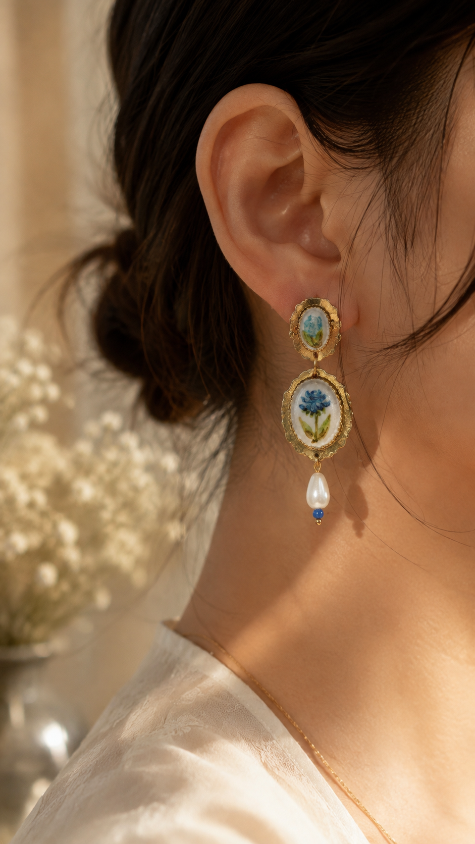 Hand painted Polymer Clay Earrings