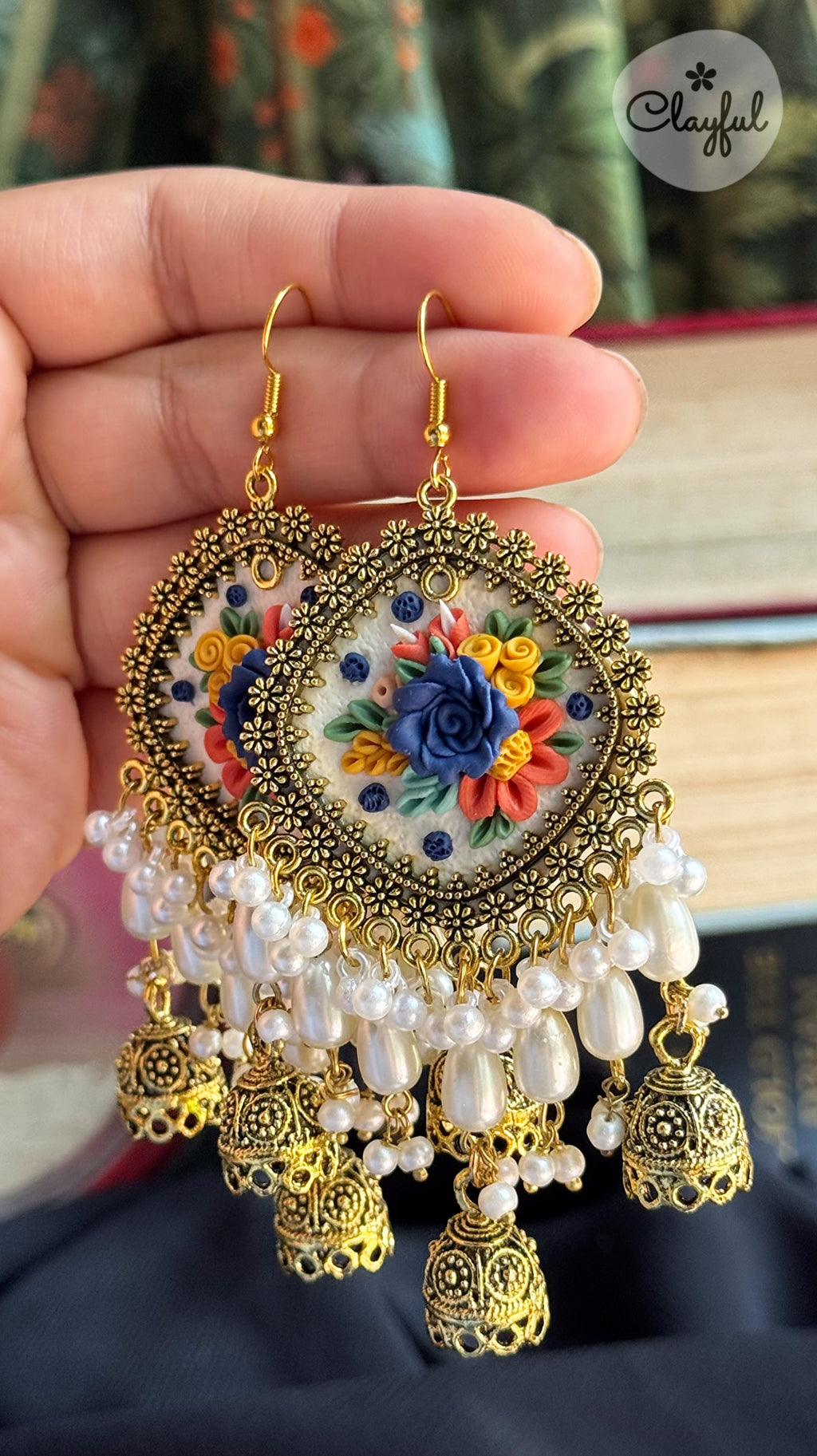 Royal Blue Jhumkay