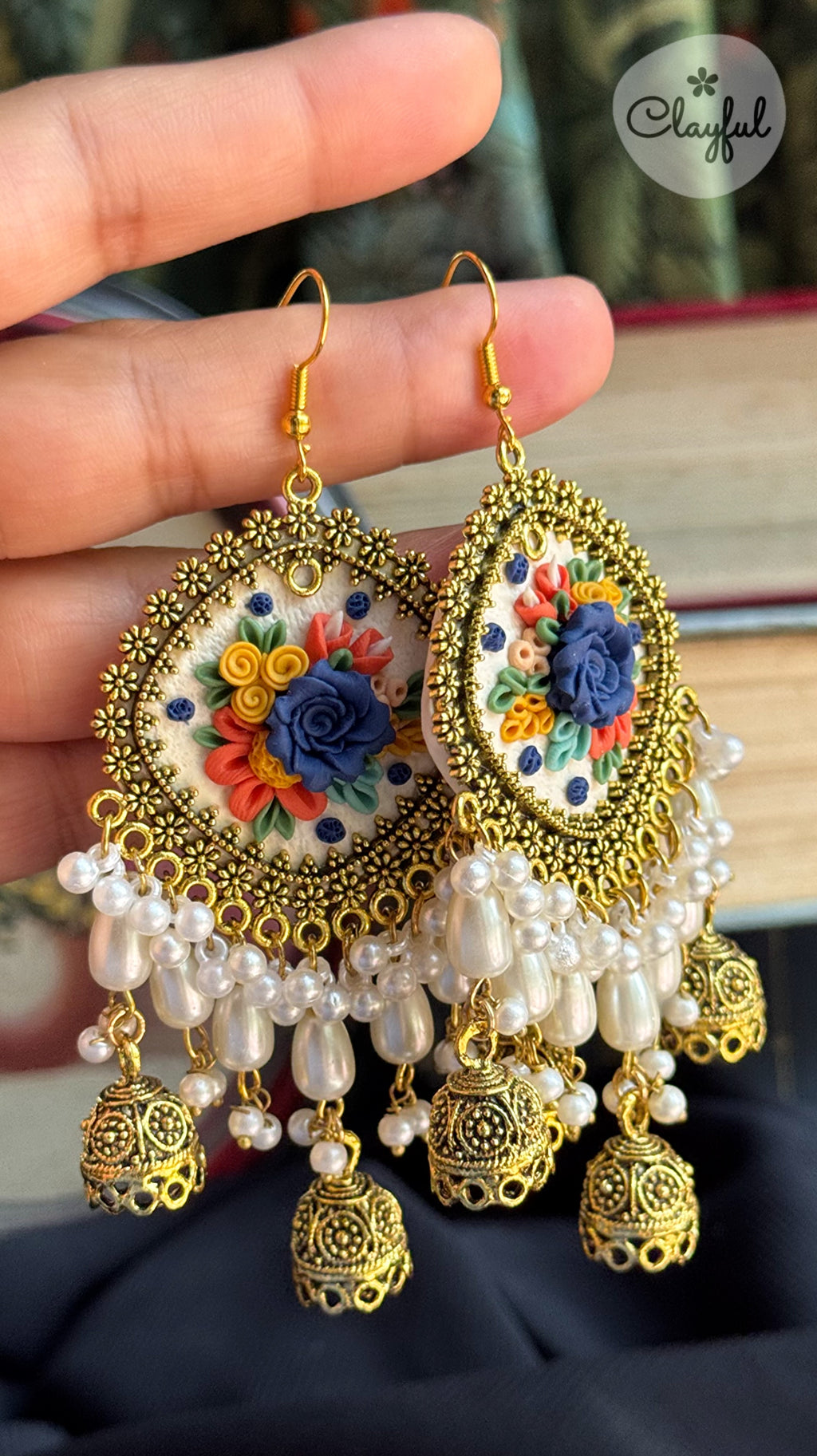 Royal Blue Jhumkay