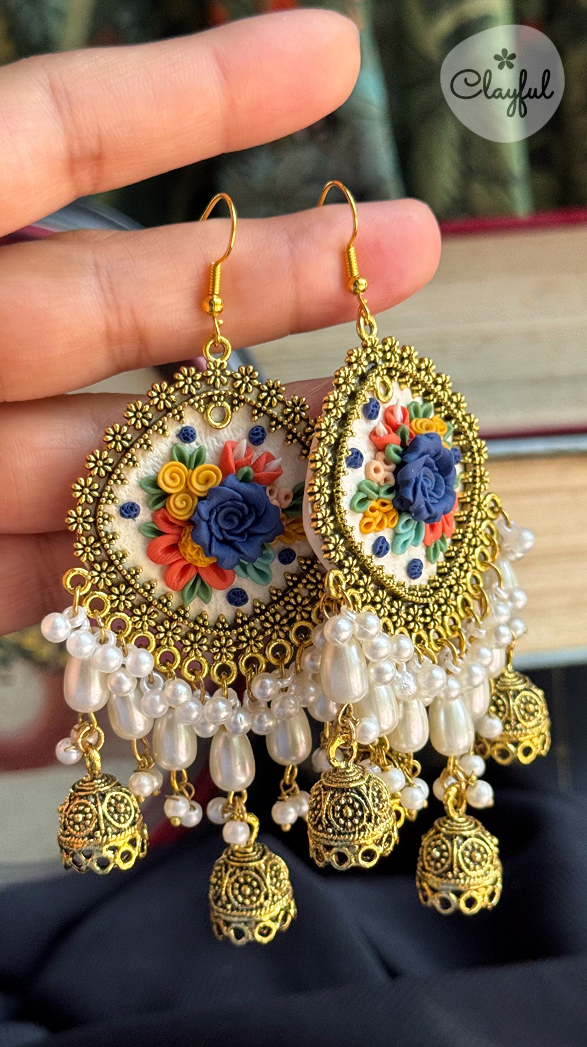Royal Blue Jhumkay