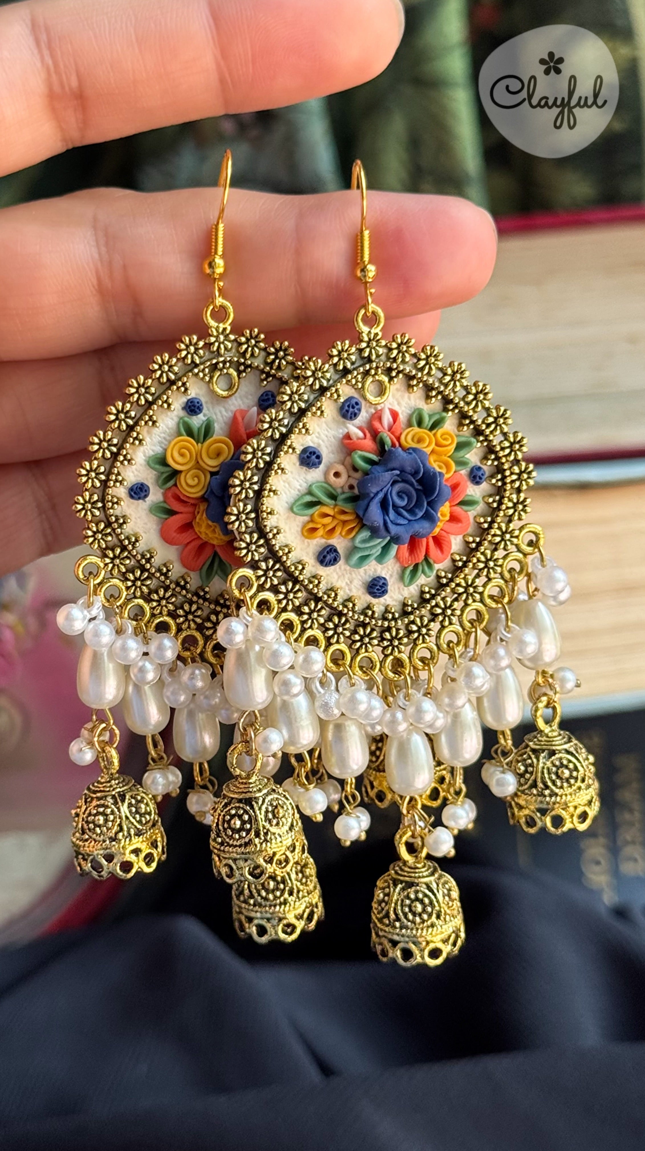 Royal Blue Jhumkay