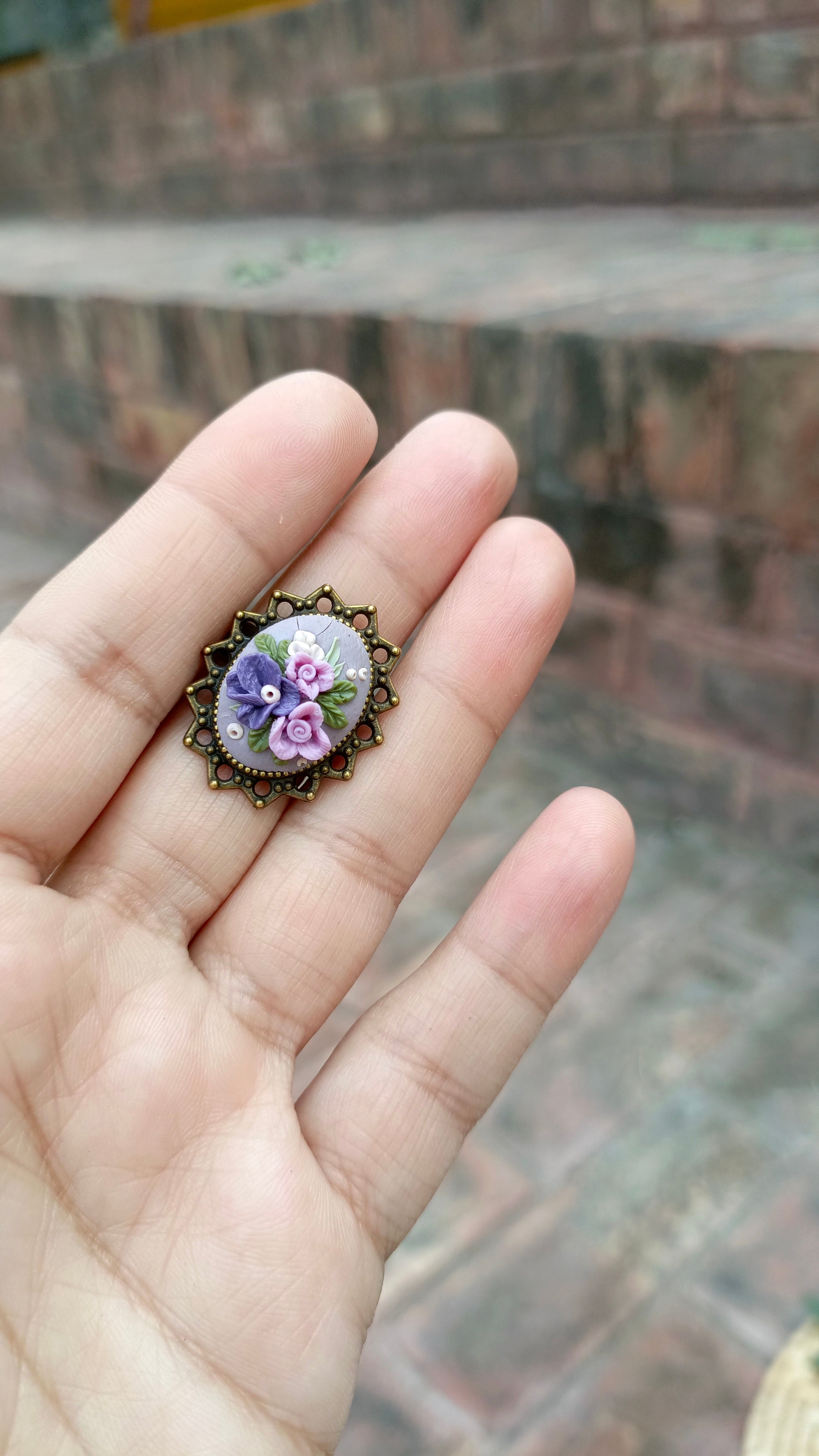 Clayful Lavender Bloom Ring