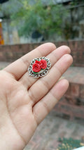 Clayful Scarlet Rose Ring