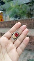 Clayful Crimson Petal Ring