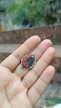 Clayful Scarlet Bloom Ring