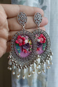 Clayful Blush Garden Jhumkas