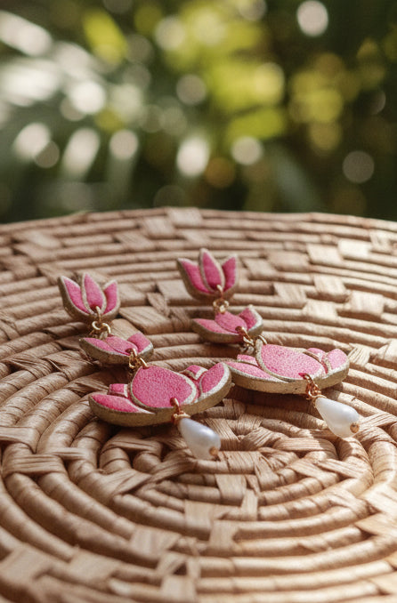 Beautiful lotus earrings
