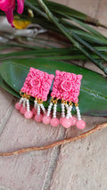One Tone Pink Earrings