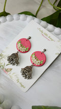 Clayful Rosette Charm Jhumkas
