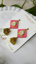 Clayful Rose Petal Jhumkas