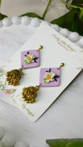 Clayful Lilac Petal Jhumkas