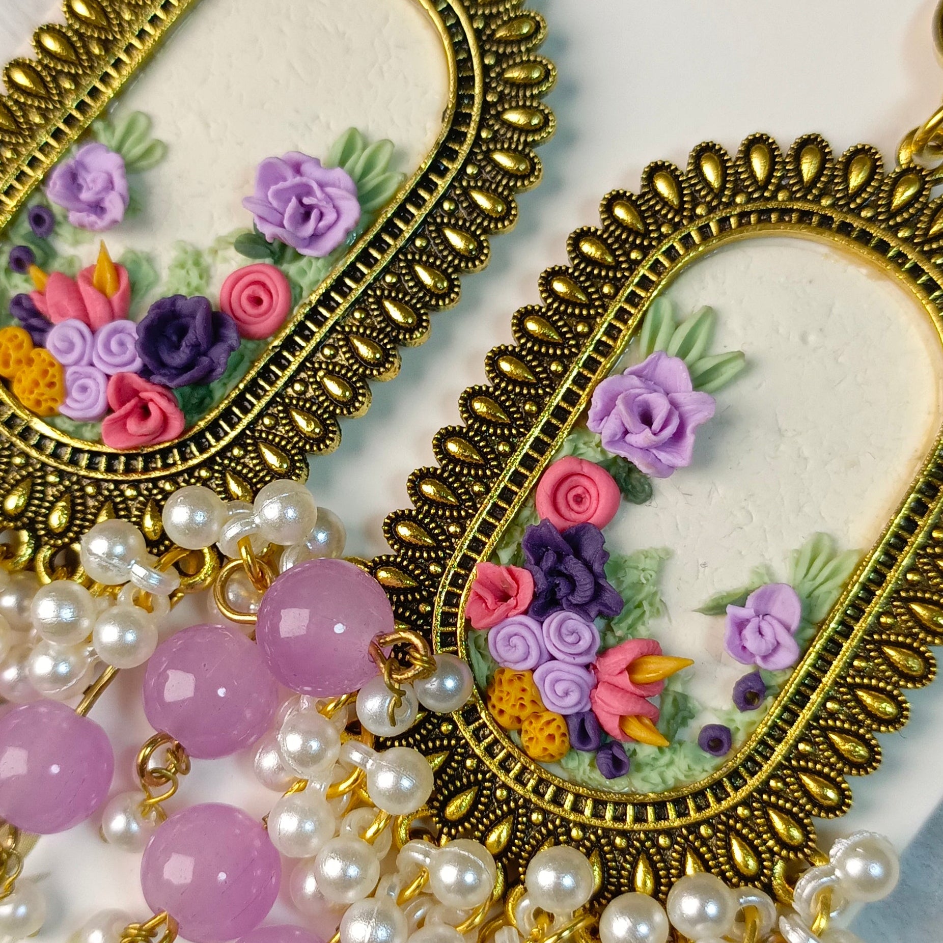 Clayful Pari Gul Jhumkas