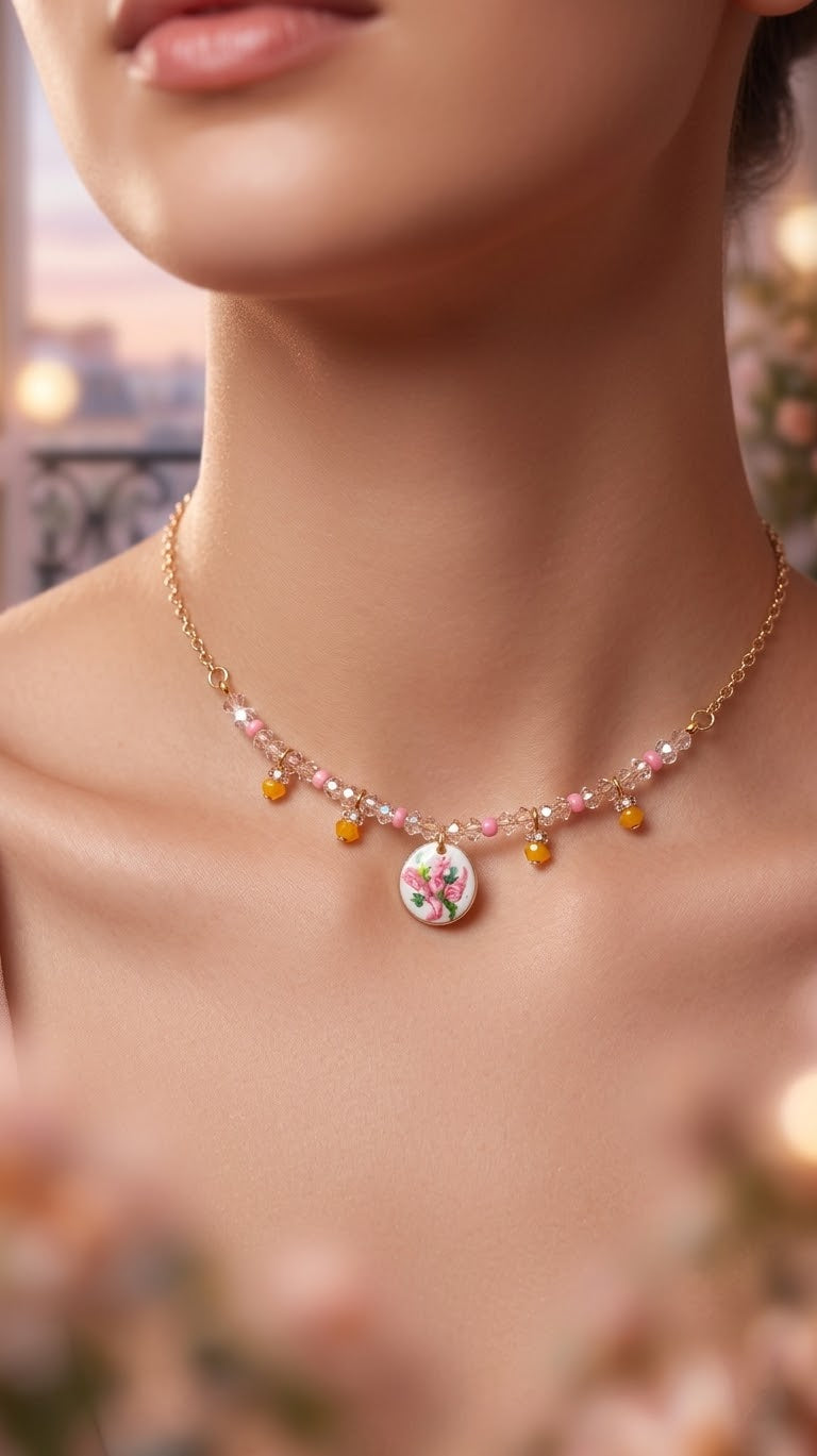Hand Painted Necklace