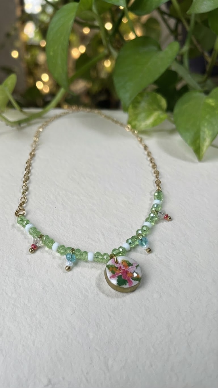 Hand painted necklace