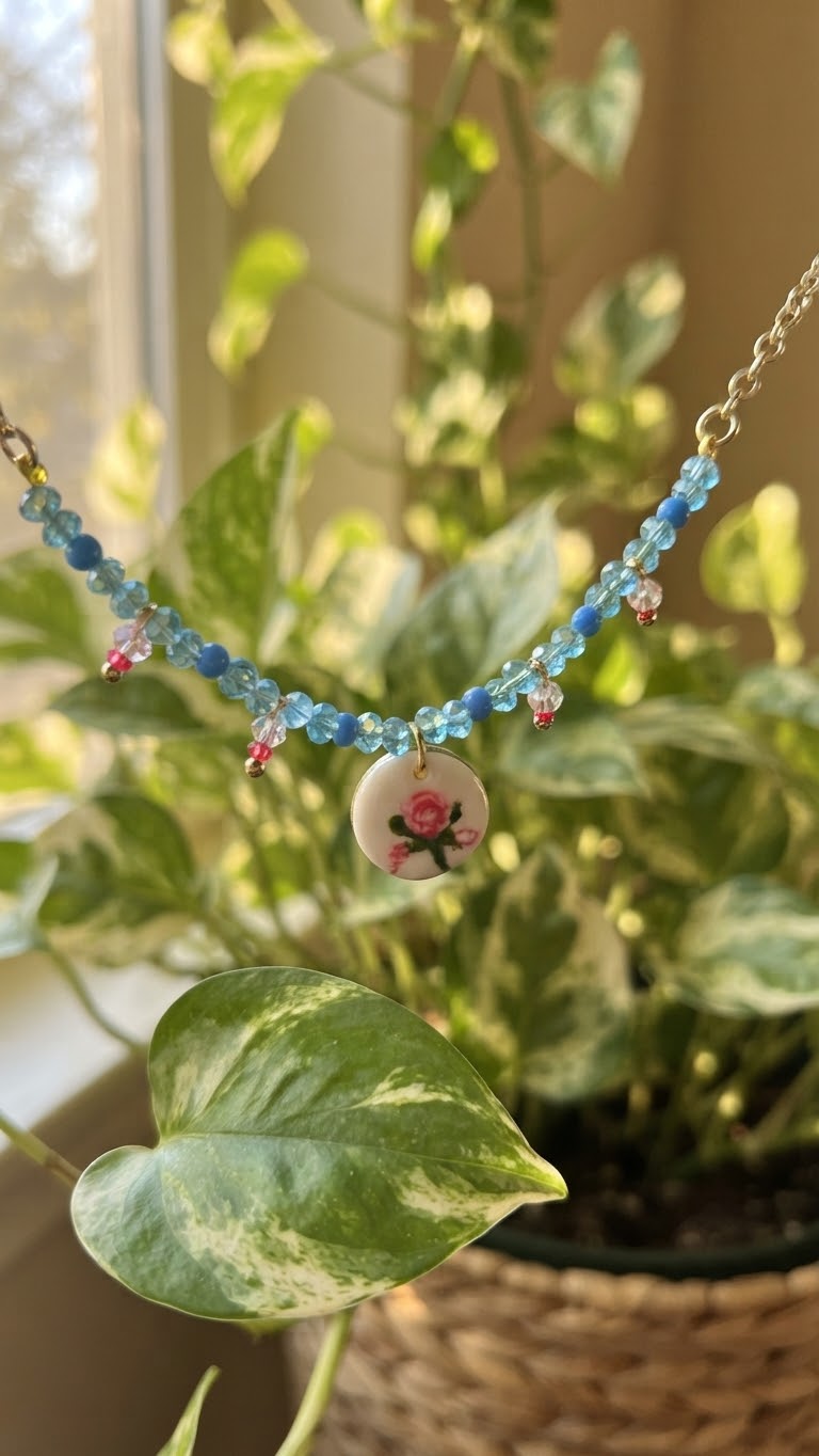 Hand painted necklace