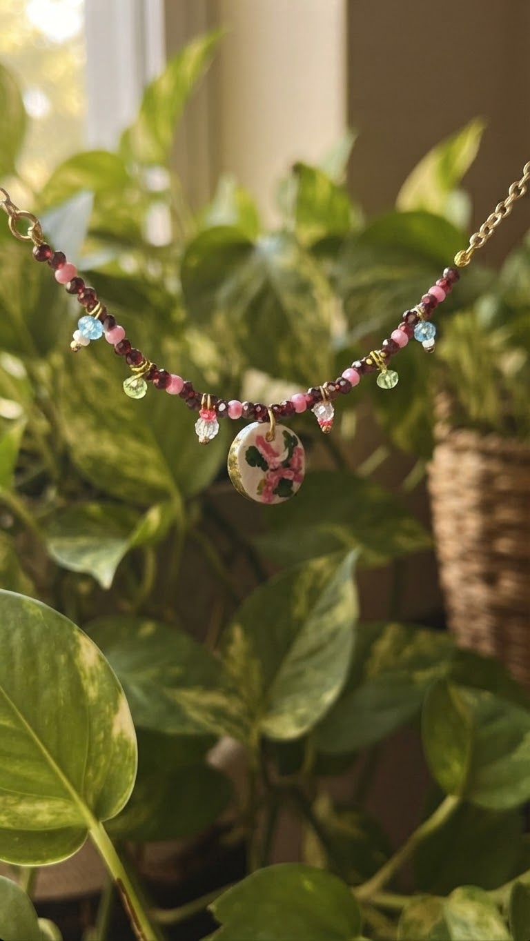 Hand painted necklace