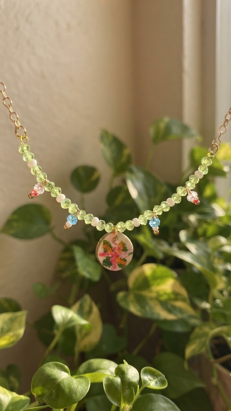 Hand painted necklace