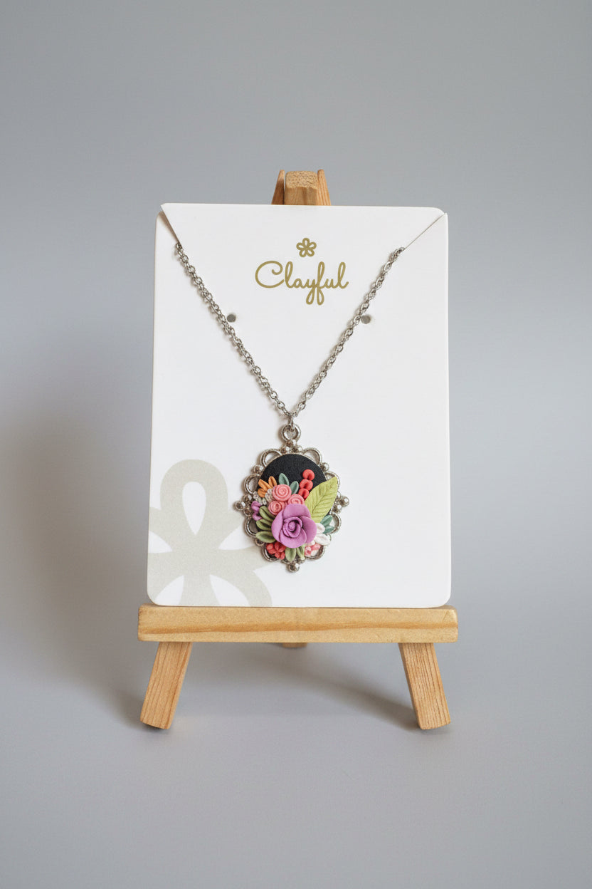 Romantic lilac Rose pendant