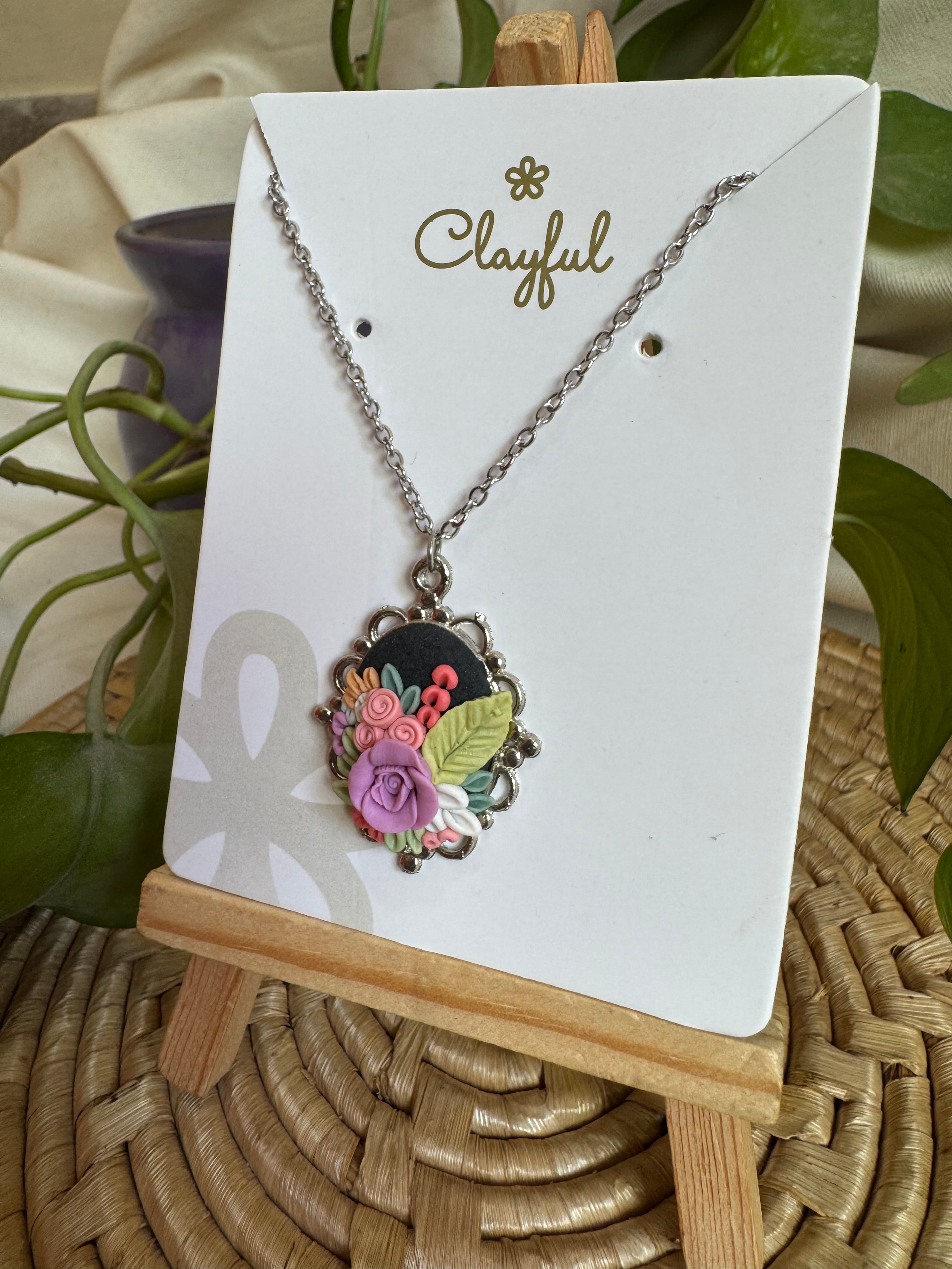 Romantic lilac Rose pendant