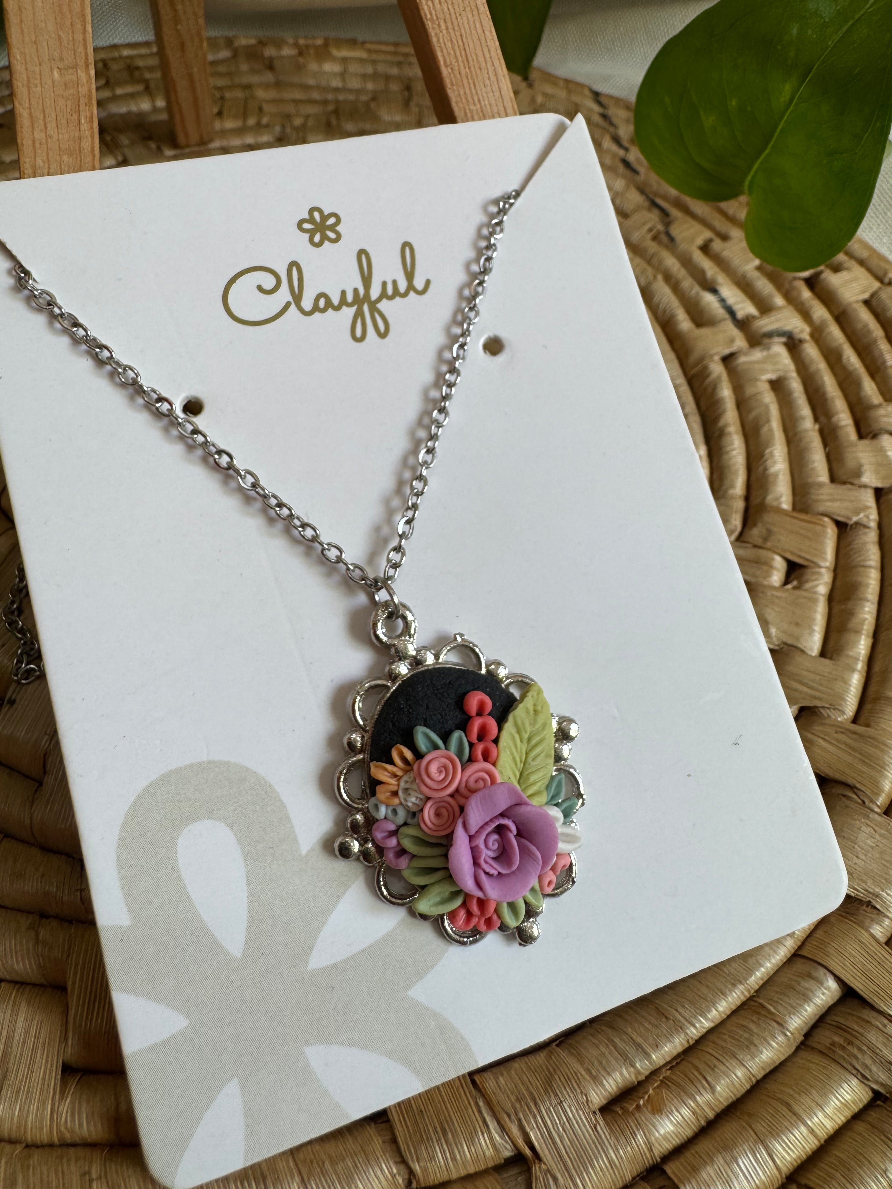 Romantic lilac Rose pendant
