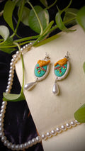 Handmade Pearl Drop Birds Earrings
