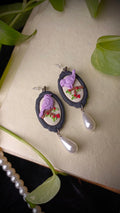 Handmade Pearl Drop Birds Earrings