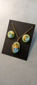 Clayful Meadow Bloom Pendant Set
