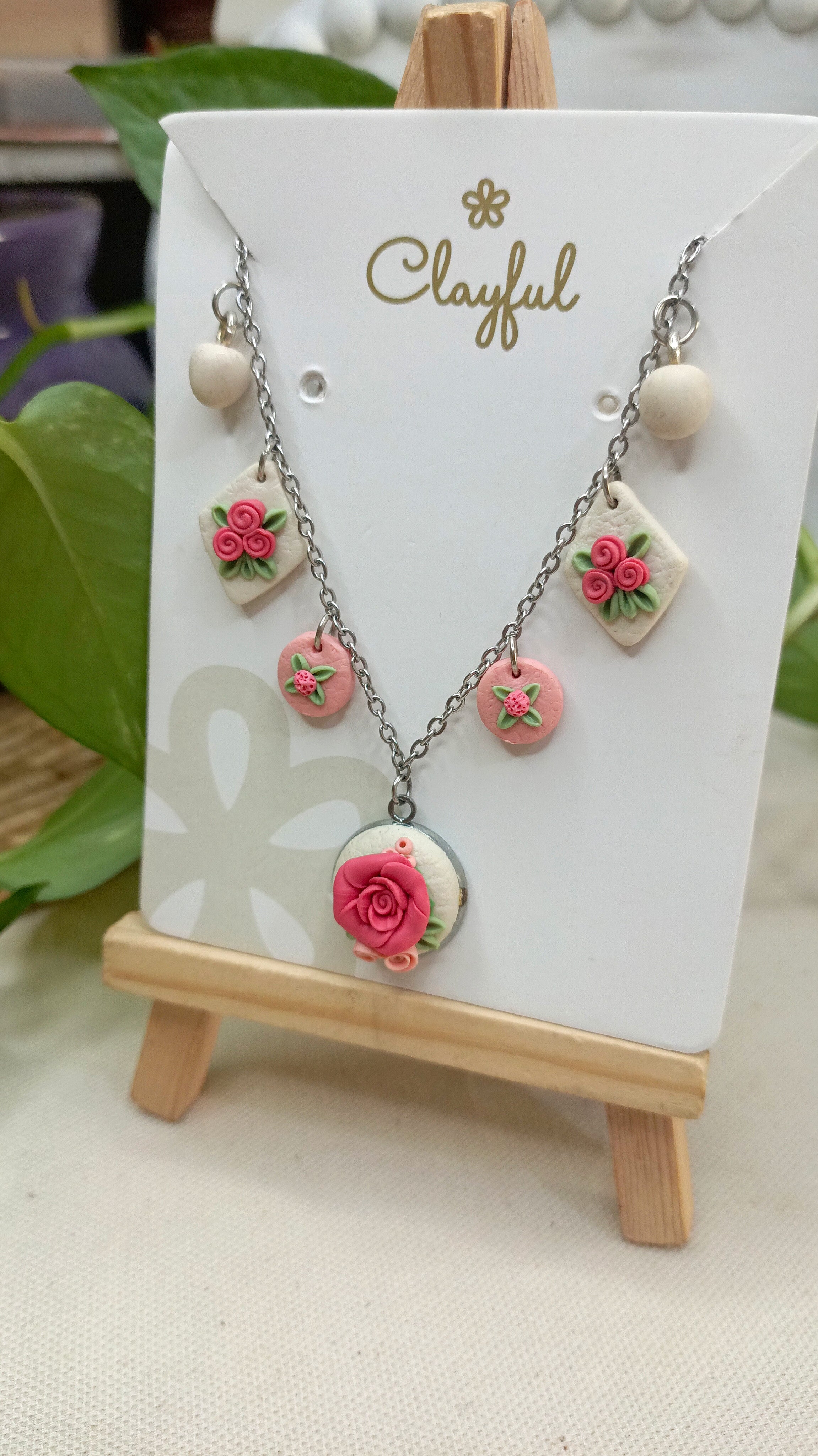 Clayful Rosé Garden Necklace
