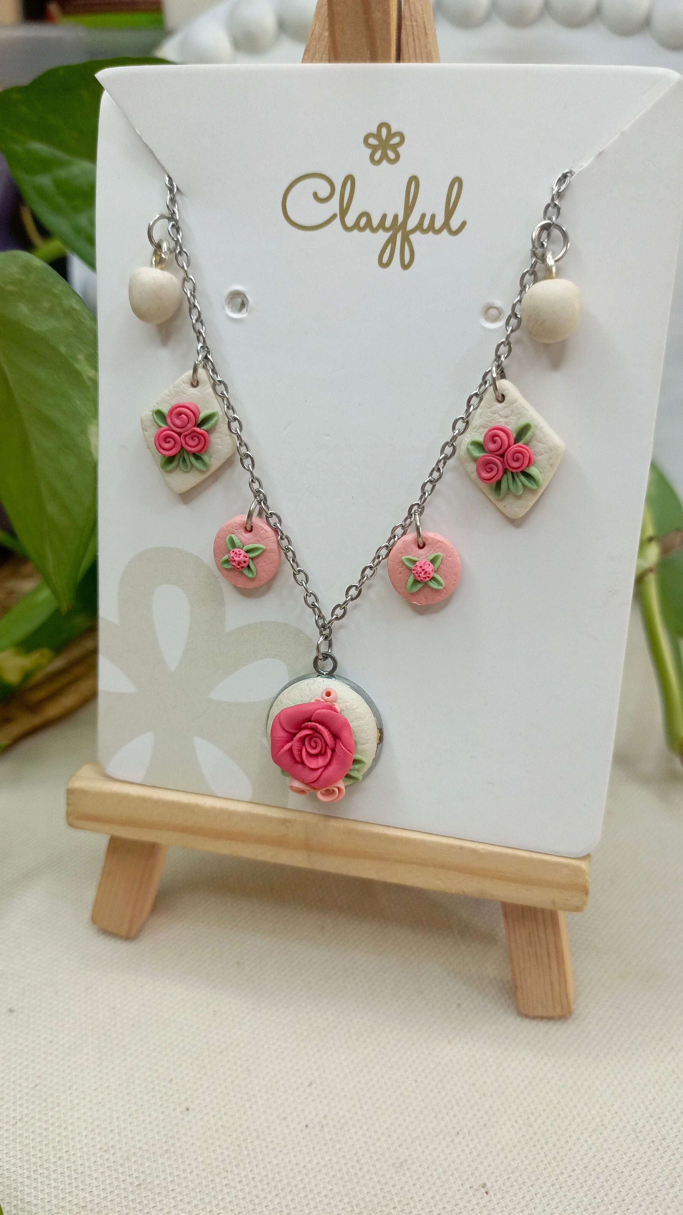 Clayful Rosé Garden Necklace