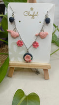 Blush Bird Clay Necklace