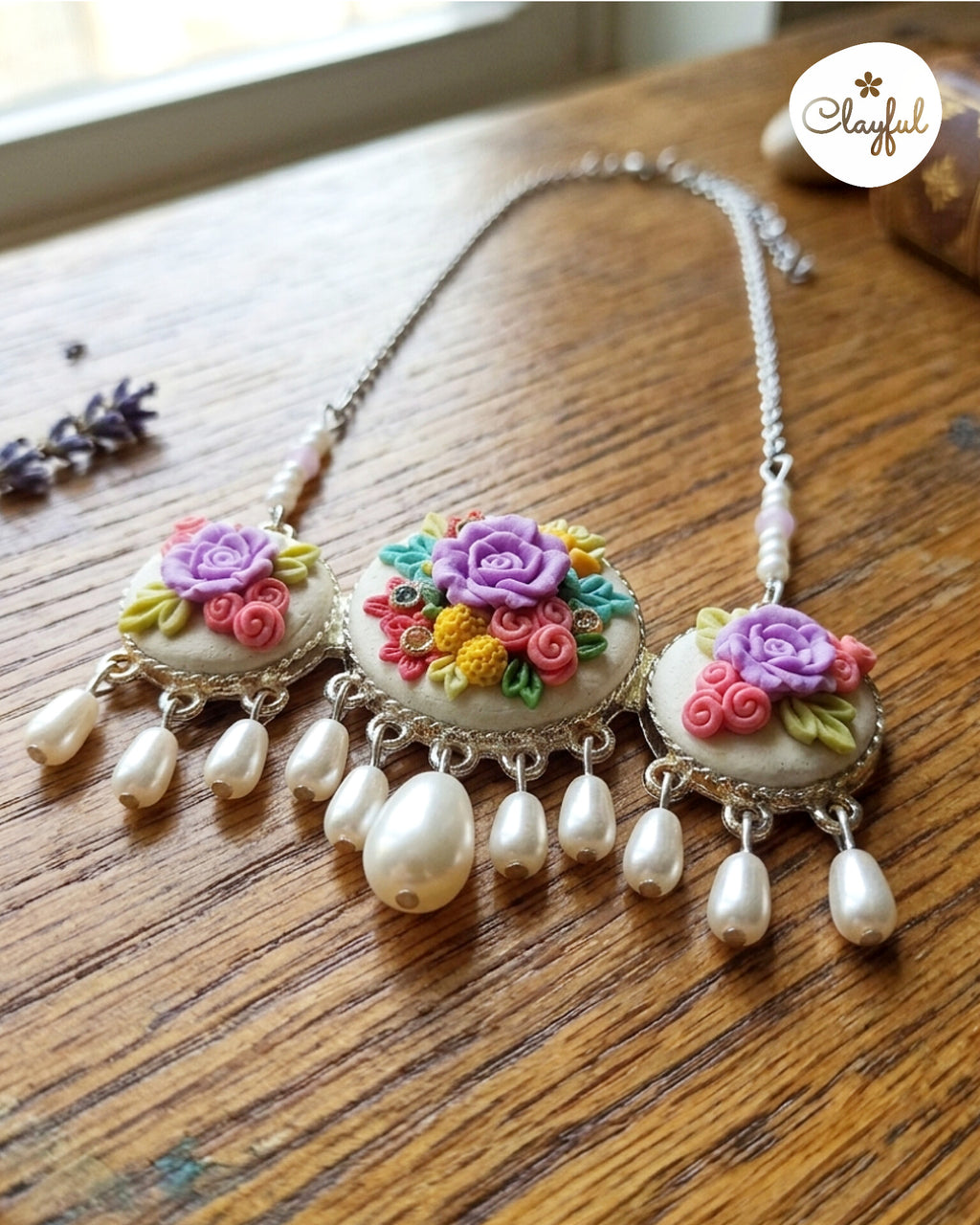 Lavender Pearl Necklace