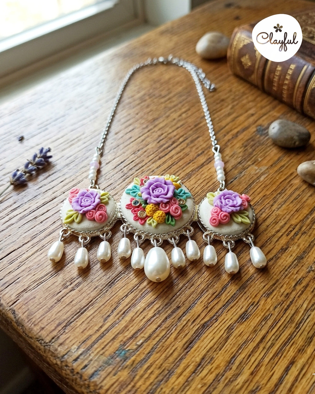 Lavender Pearl Necklace
