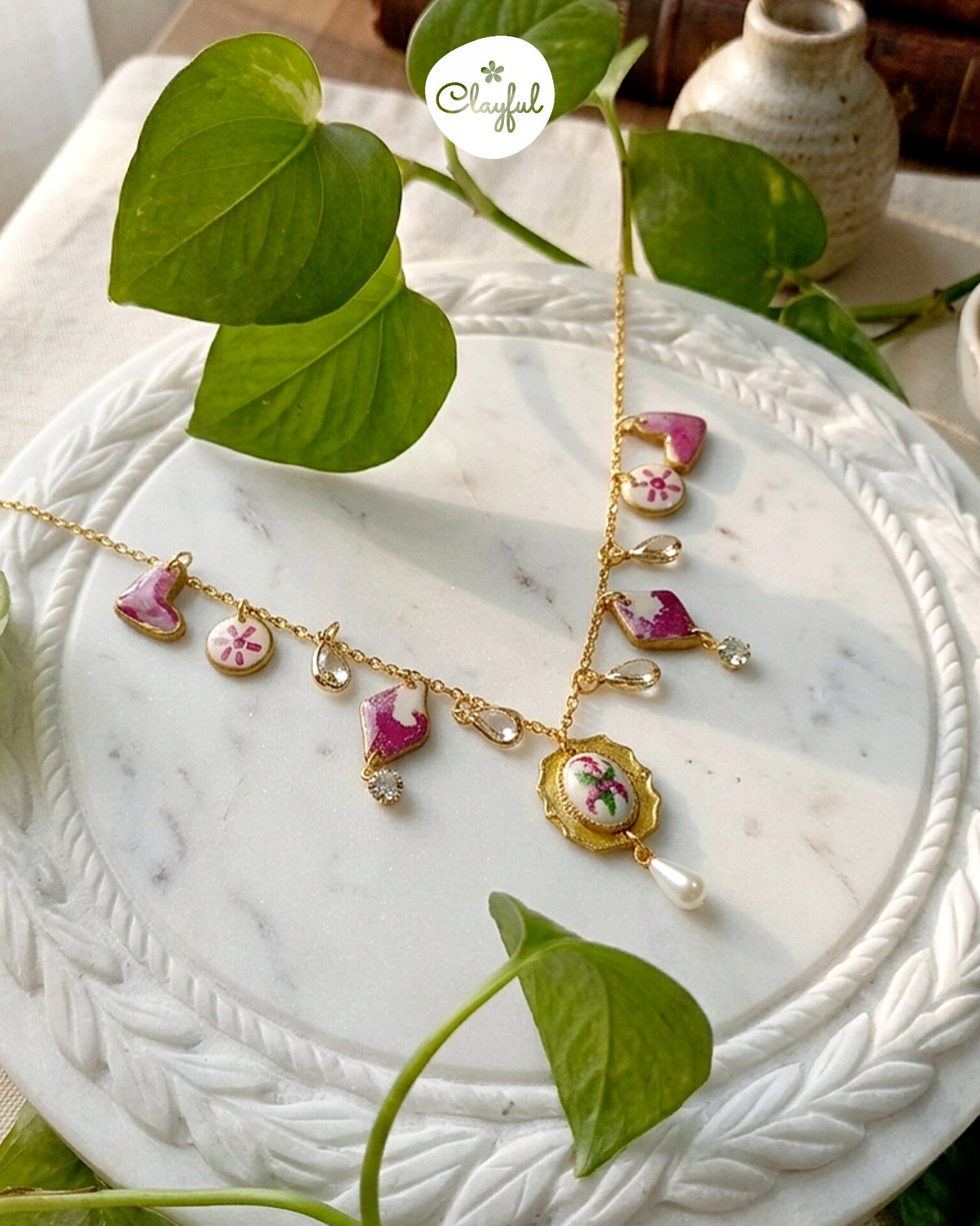 Rosé Charm Necklace