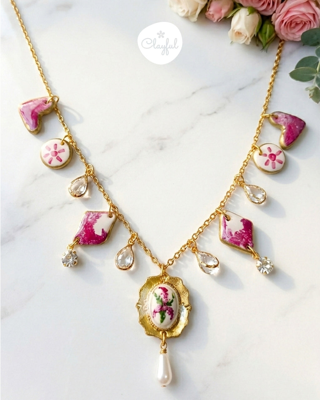 Rosé Charm Necklace